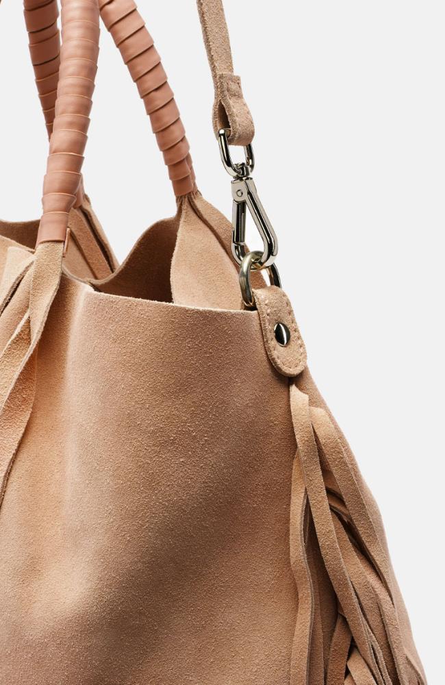 Velours- Shopper in Sand