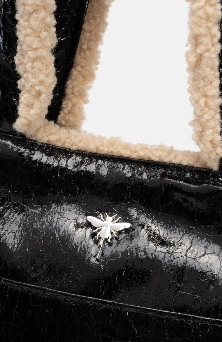 Bienen Shopper in Schwarz