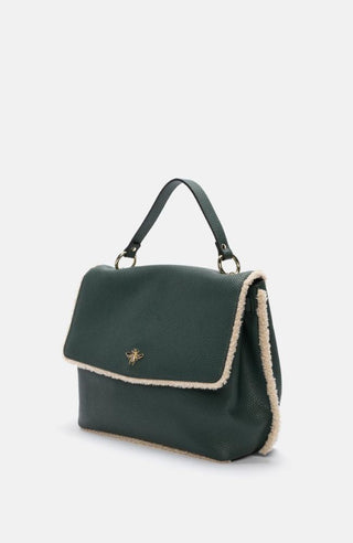 FLAP BAG in Green/Sand