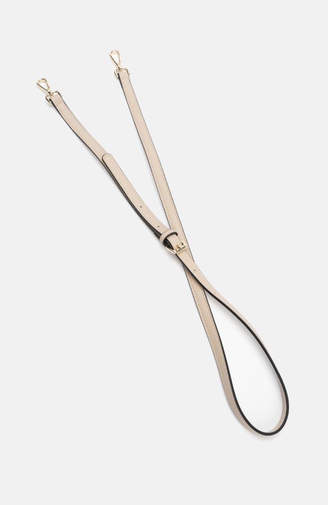 Schultergurt Beige mit Karabinerhaken in Gold