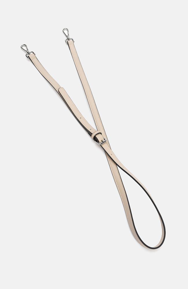 Schultergurt Beige mit Karabinerhaken in Silber