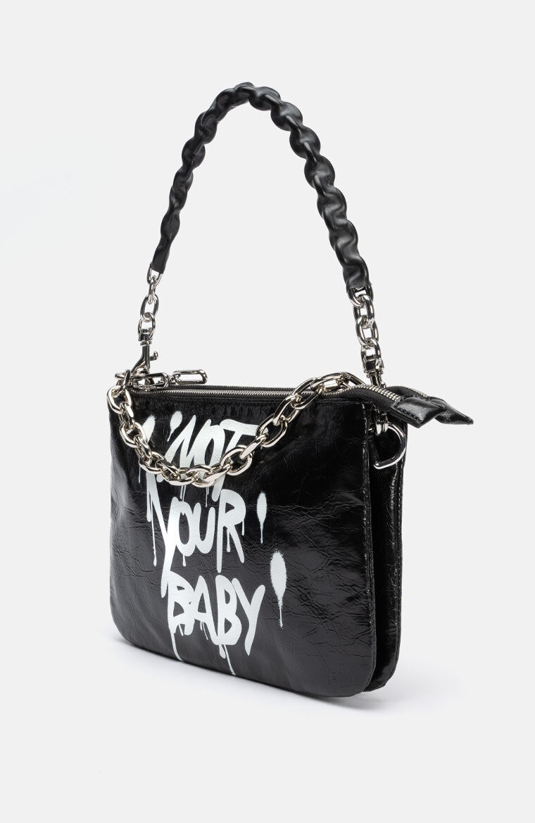 Mini bag mit Print in Schwarz