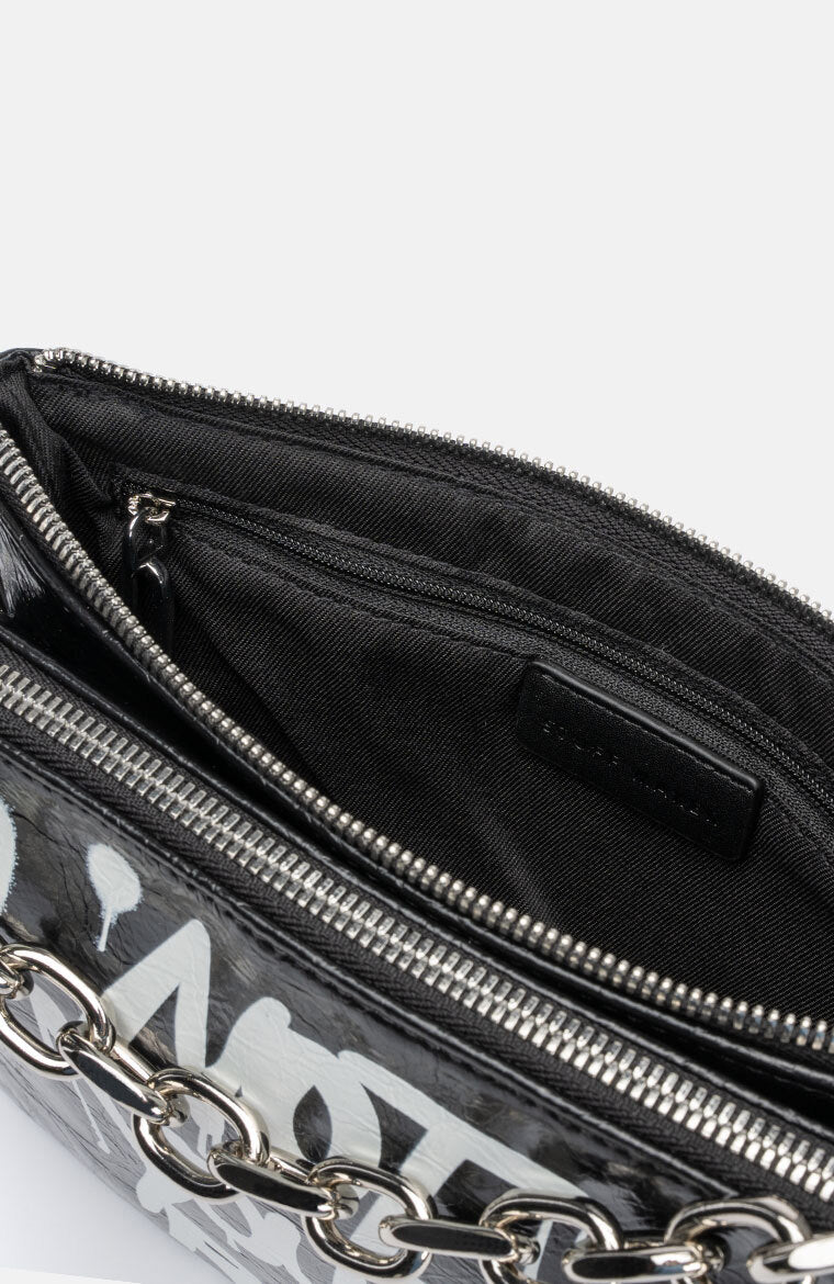 Mini bag mit Print in Schwarz