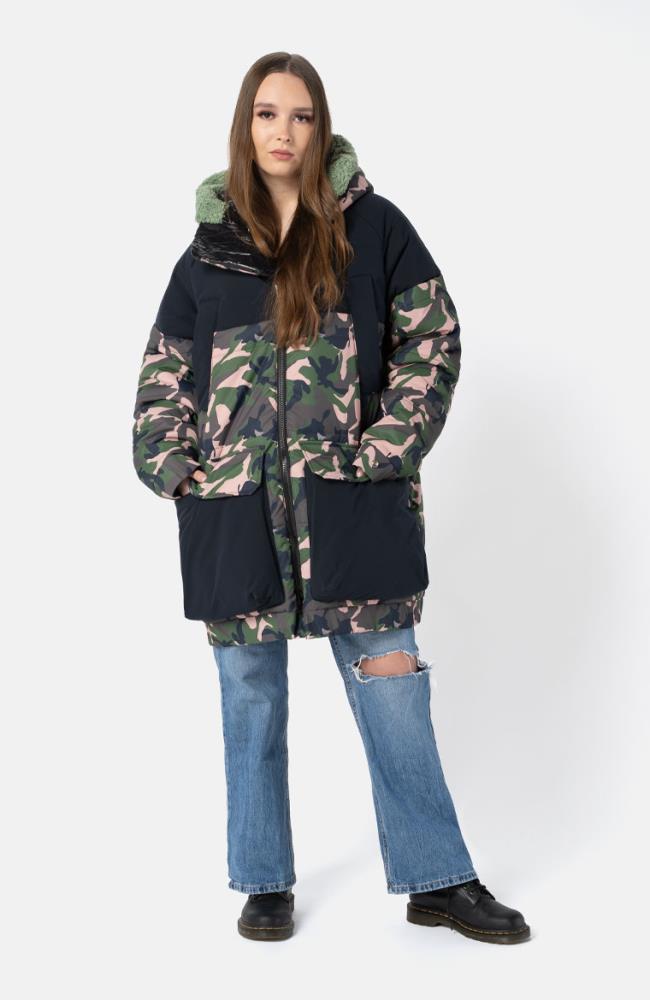 Wende Parka Camouflage/Schwarz