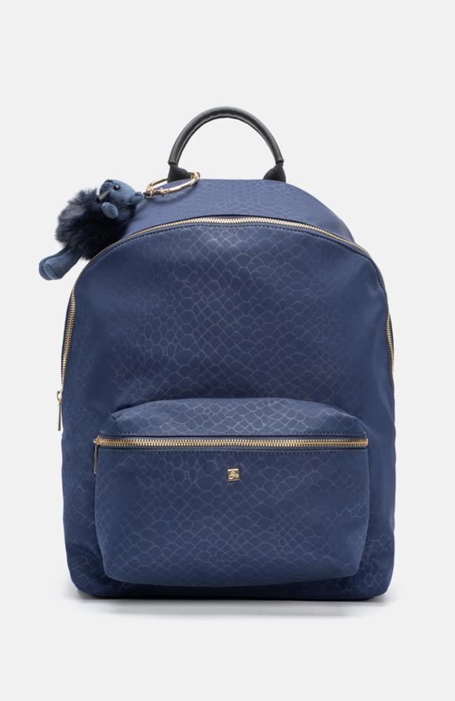 Rucksack mit Teddy Anhänger in Blau