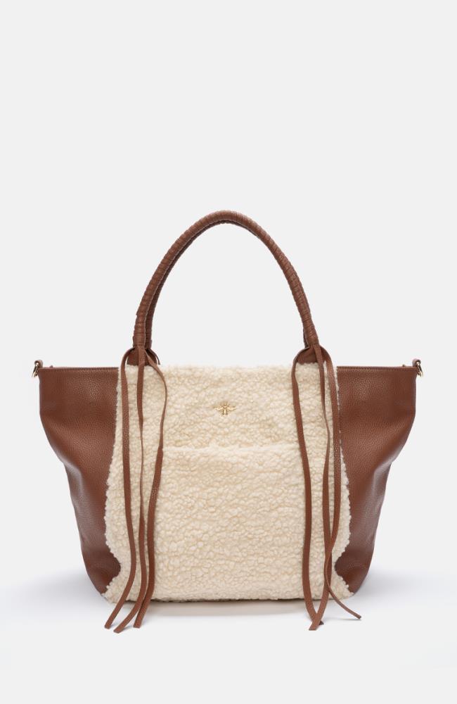 Hill Road Shopper in Teddy/Cognac