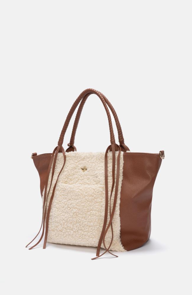 Hill Road Shopper in Teddy/Cognac