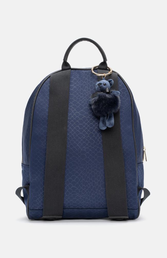 Rucksack mit Teddy Anhänger in Blau