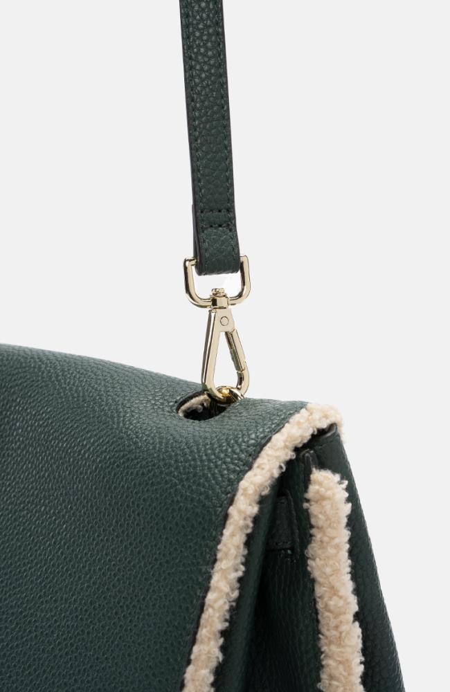 FLAP BAG in Green/Sand