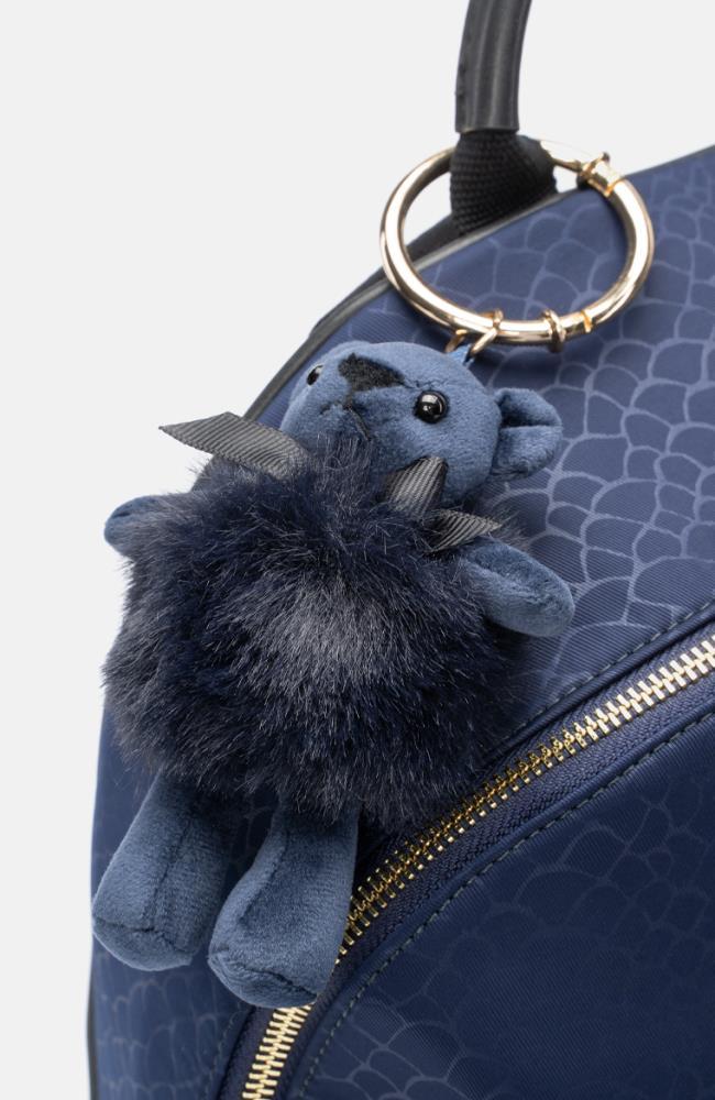 Rucksack mit Teddy Anhänger in Blau