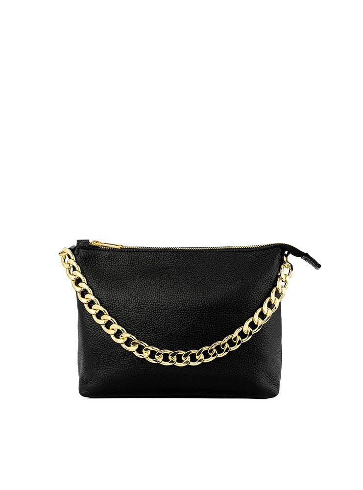 Crossbody bag Marie in Schwarz Weiß gestreift